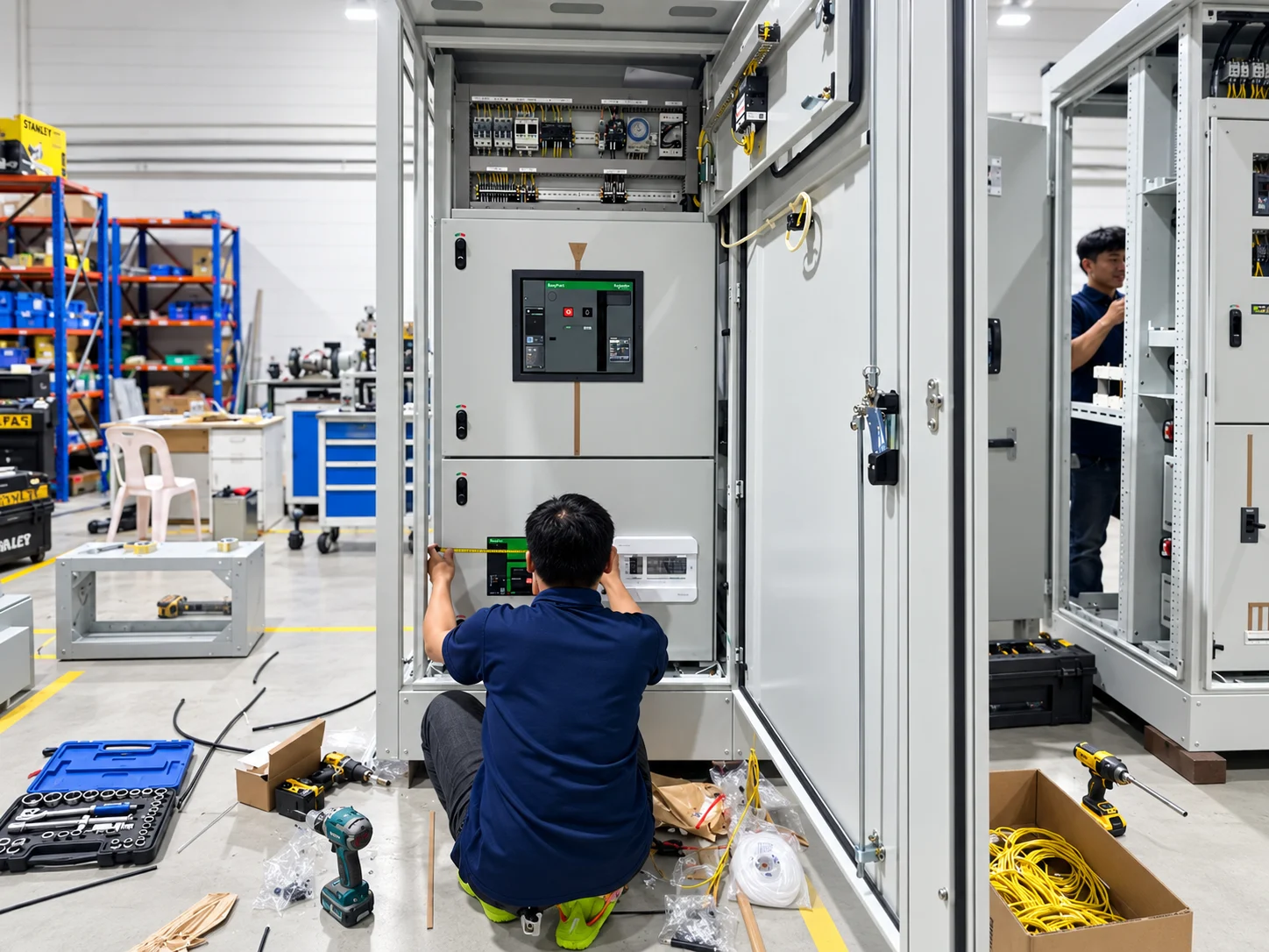 งานประกอบ Wiring และติดตั้งอุปกรณ์ภายในตู้